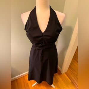 Donna Ricco cocktail halter black dress, size 4